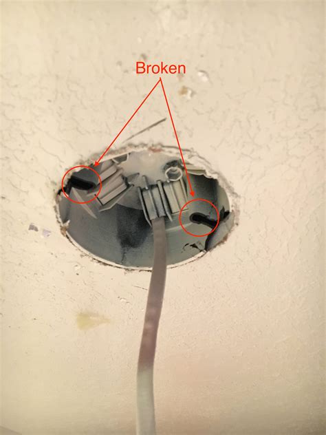 how to remove electrical box from ceiling|ceiling light electrical box replacement.